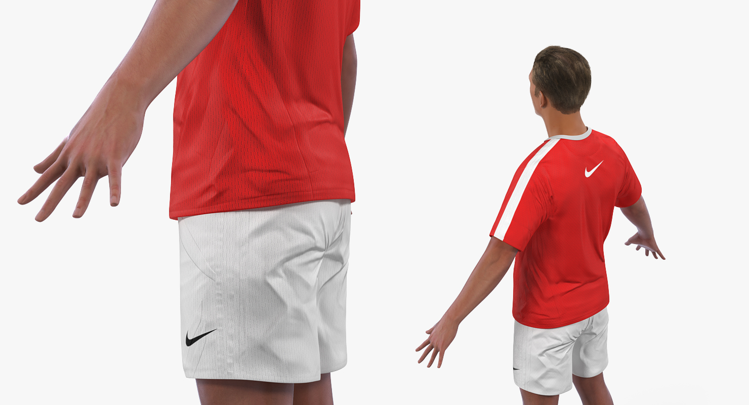 3D model Soccer or Football Player Arsenal Rigged