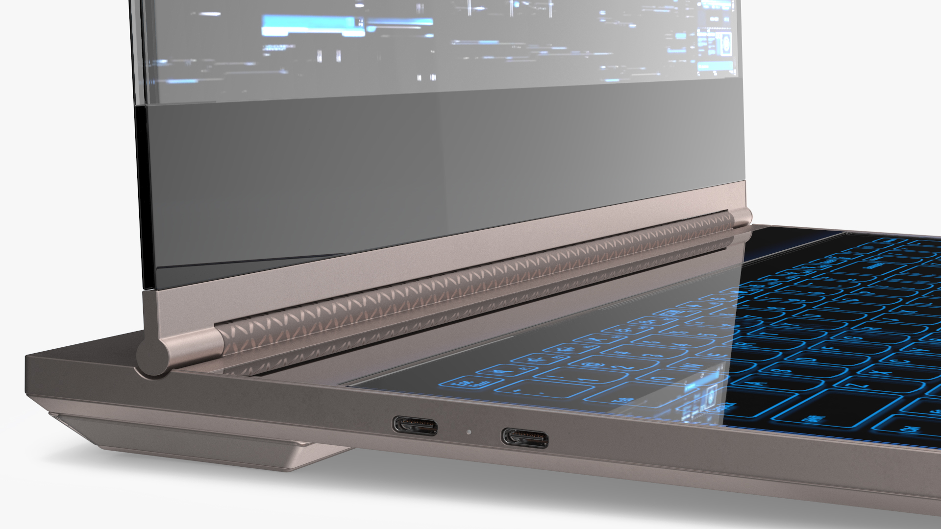 Futuristic Holographic Laptop 3D model