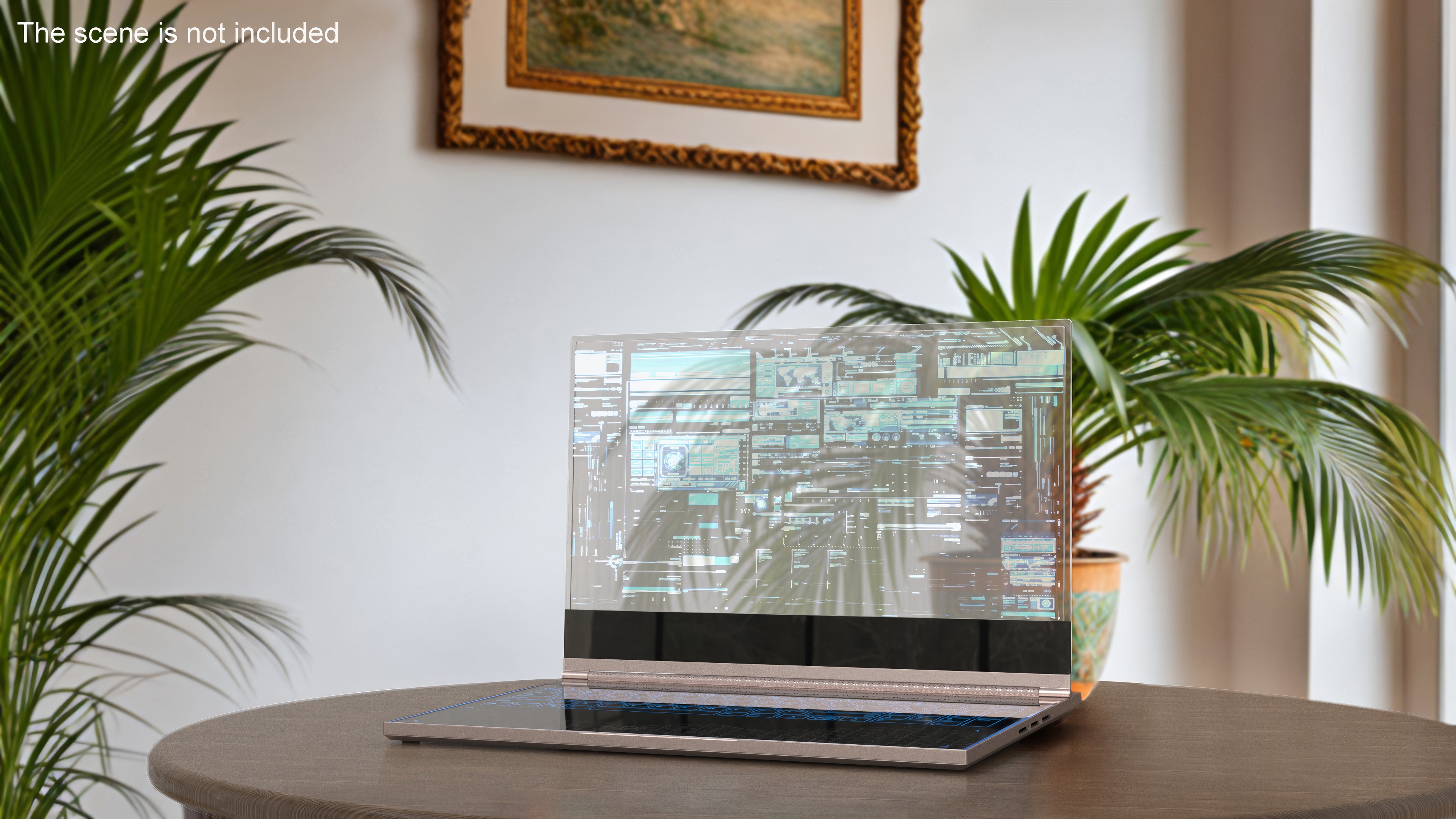 Futuristic Holographic Laptop 3D model