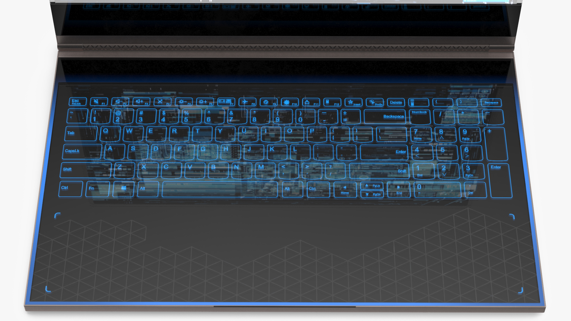 Futuristic Holographic Laptop 3D model