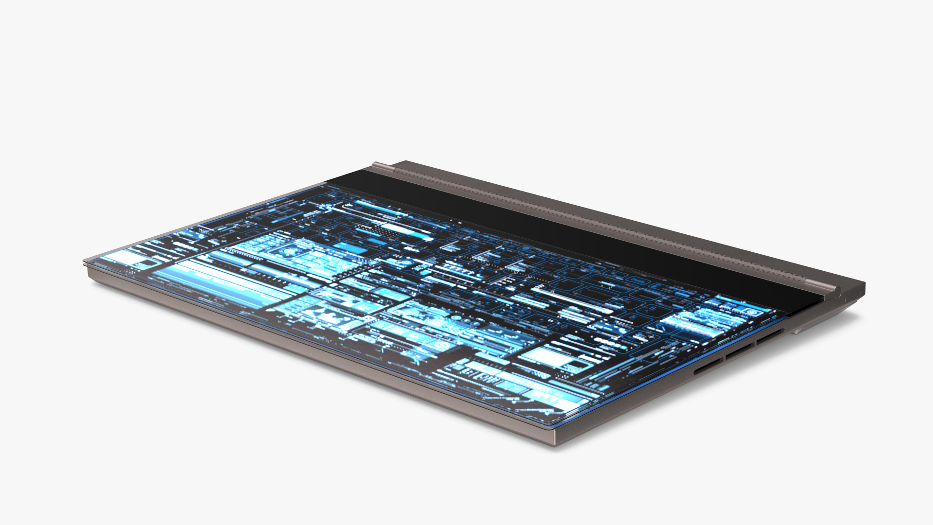 Futuristic Holographic Laptop 3D model