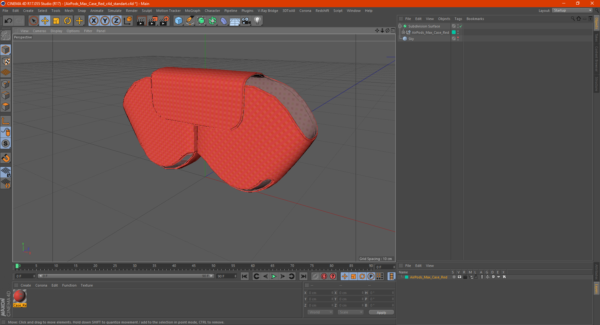 3D model AirPods Max Case Red