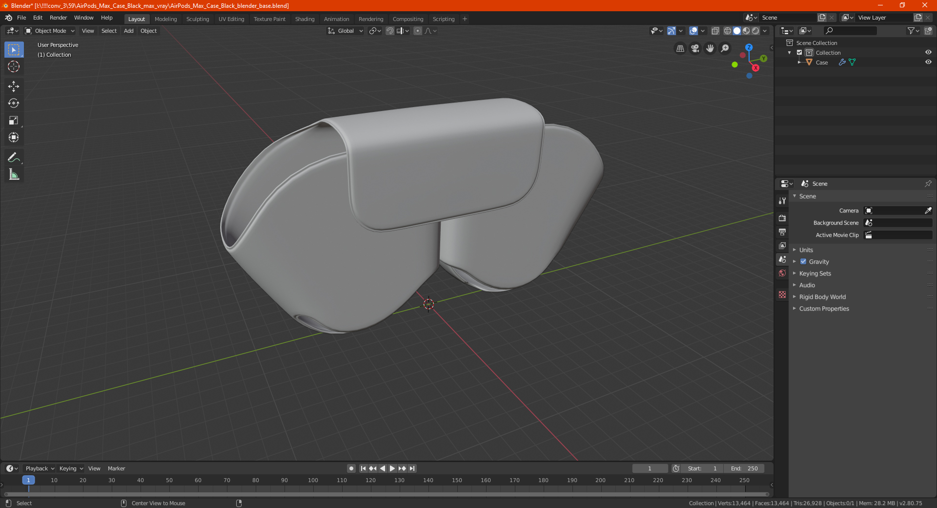 3D model AirPods Max Case Red