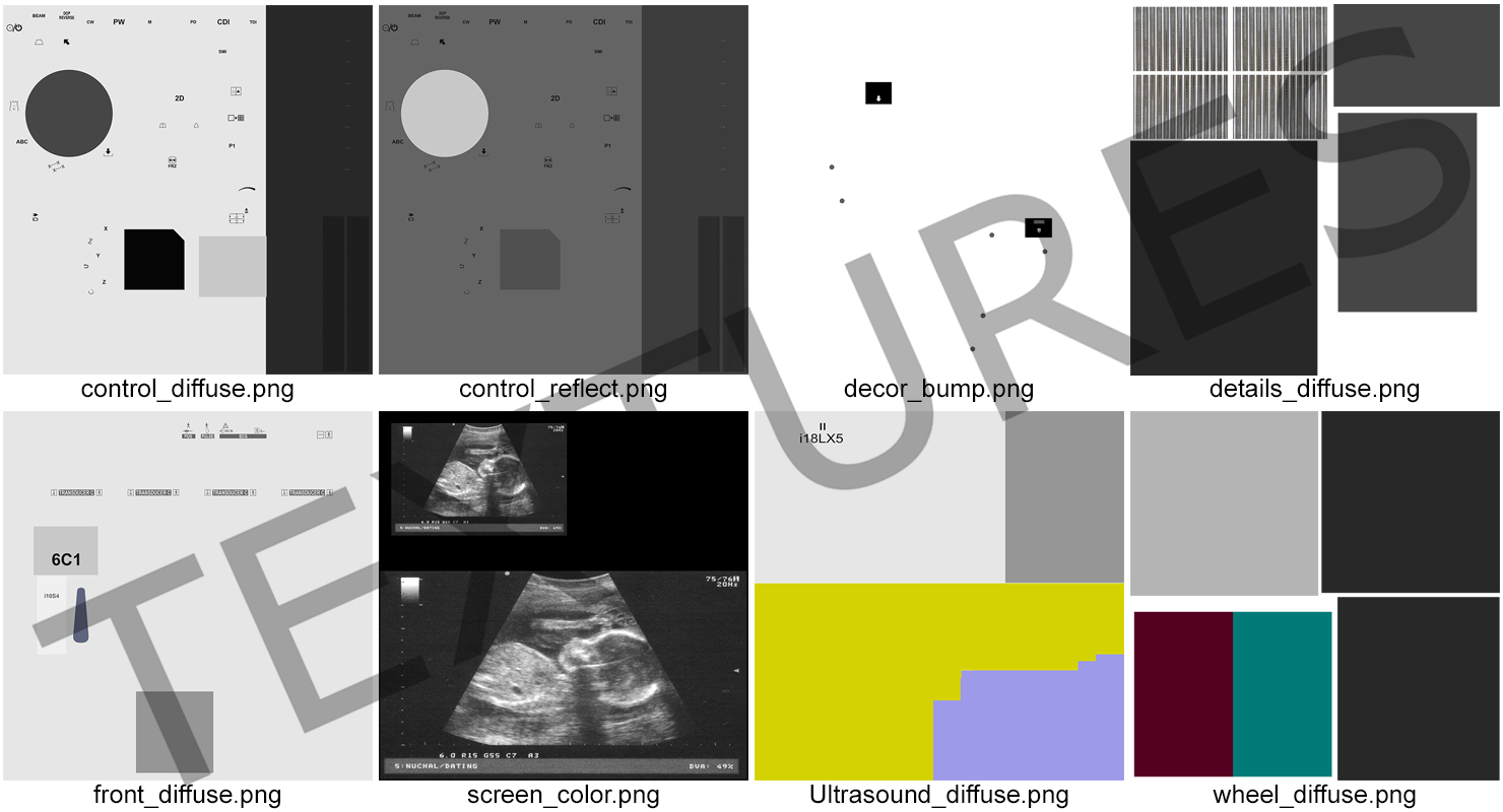3D Ultrasound Machine Generic Rigged model
