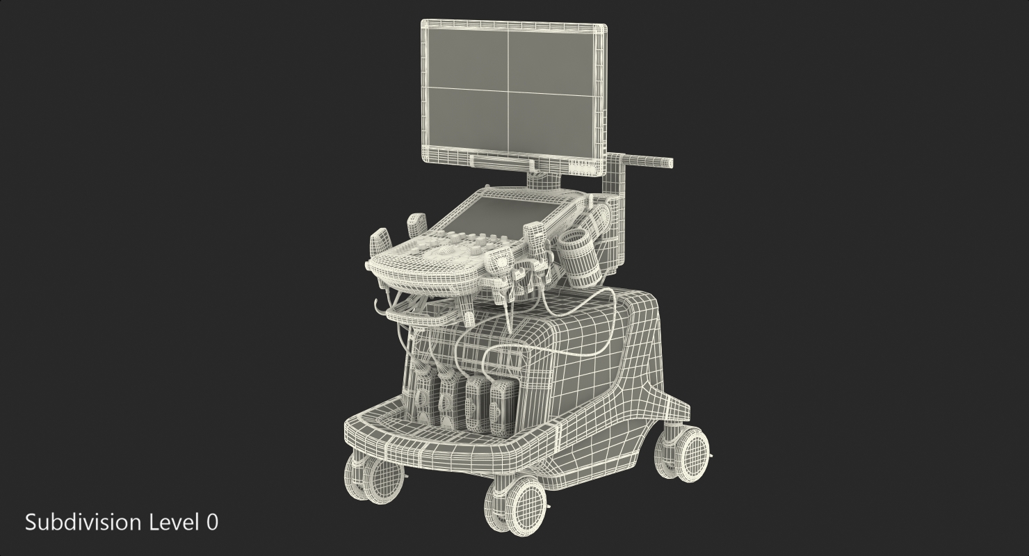 3D Ultrasound Machine Generic Rigged model