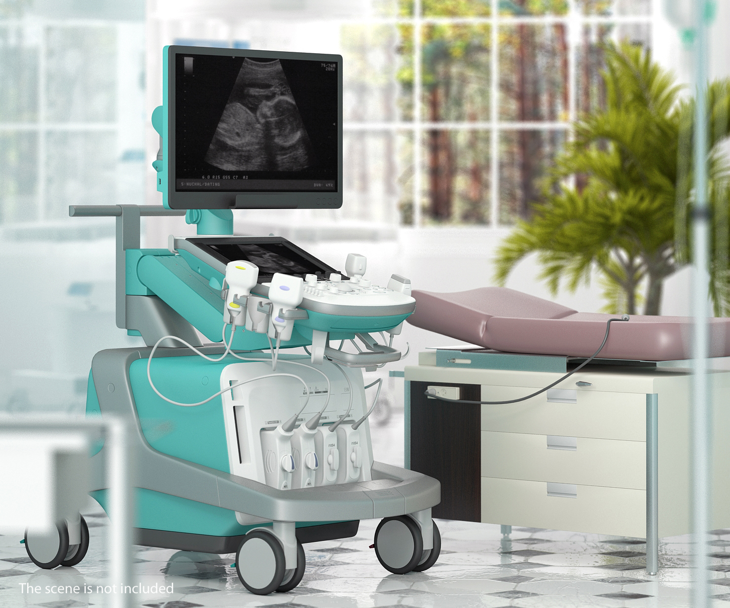 3D Ultrasound Machine Generic Rigged model