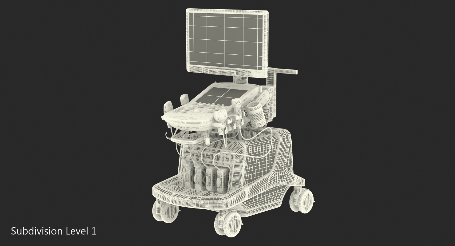 3D Ultrasound Machine Generic Rigged model