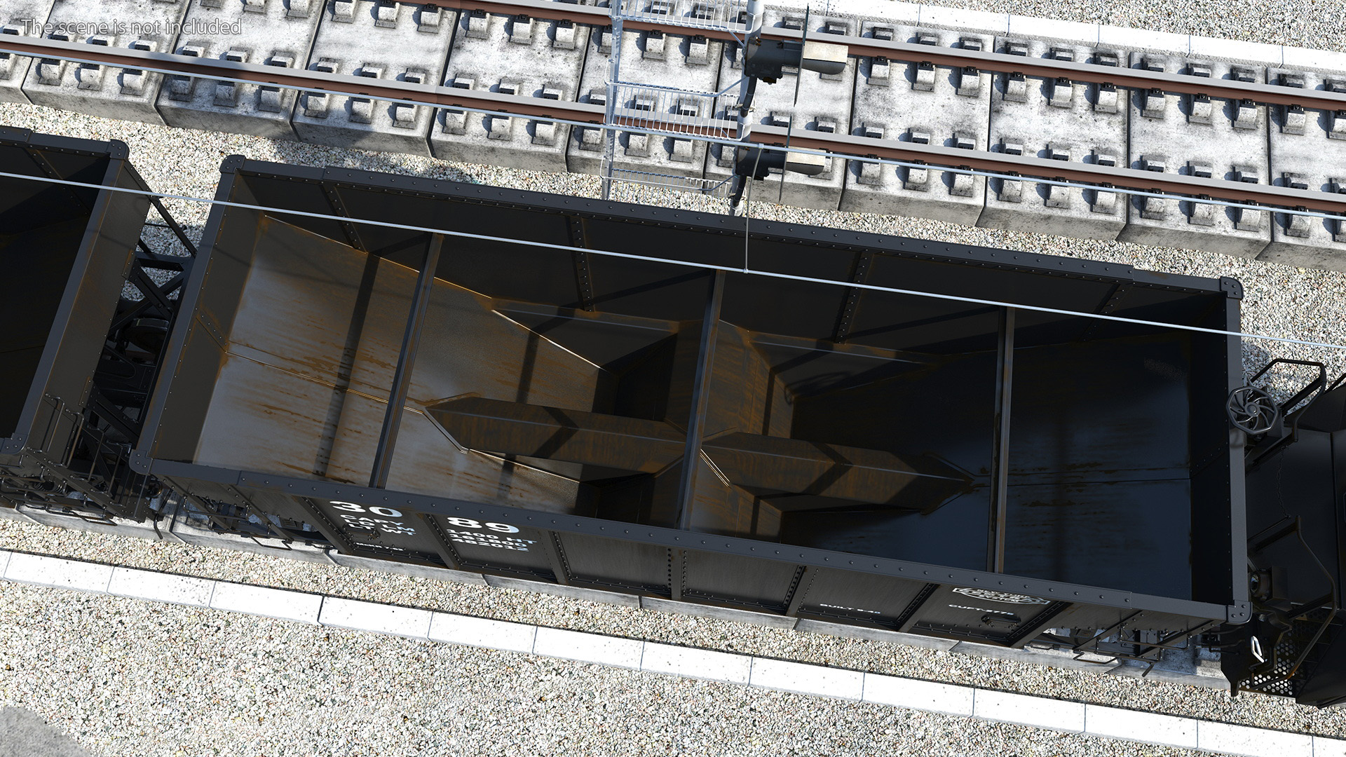 3D Norfolk Southern ES44AC Locomotive with Coal Hopper Cars