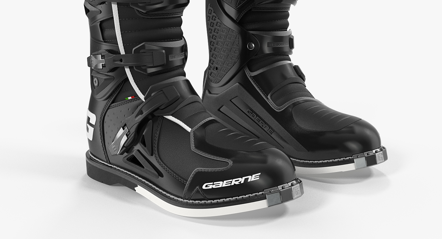 3D Gaerne SG10 Mens Black Motocross Boots model