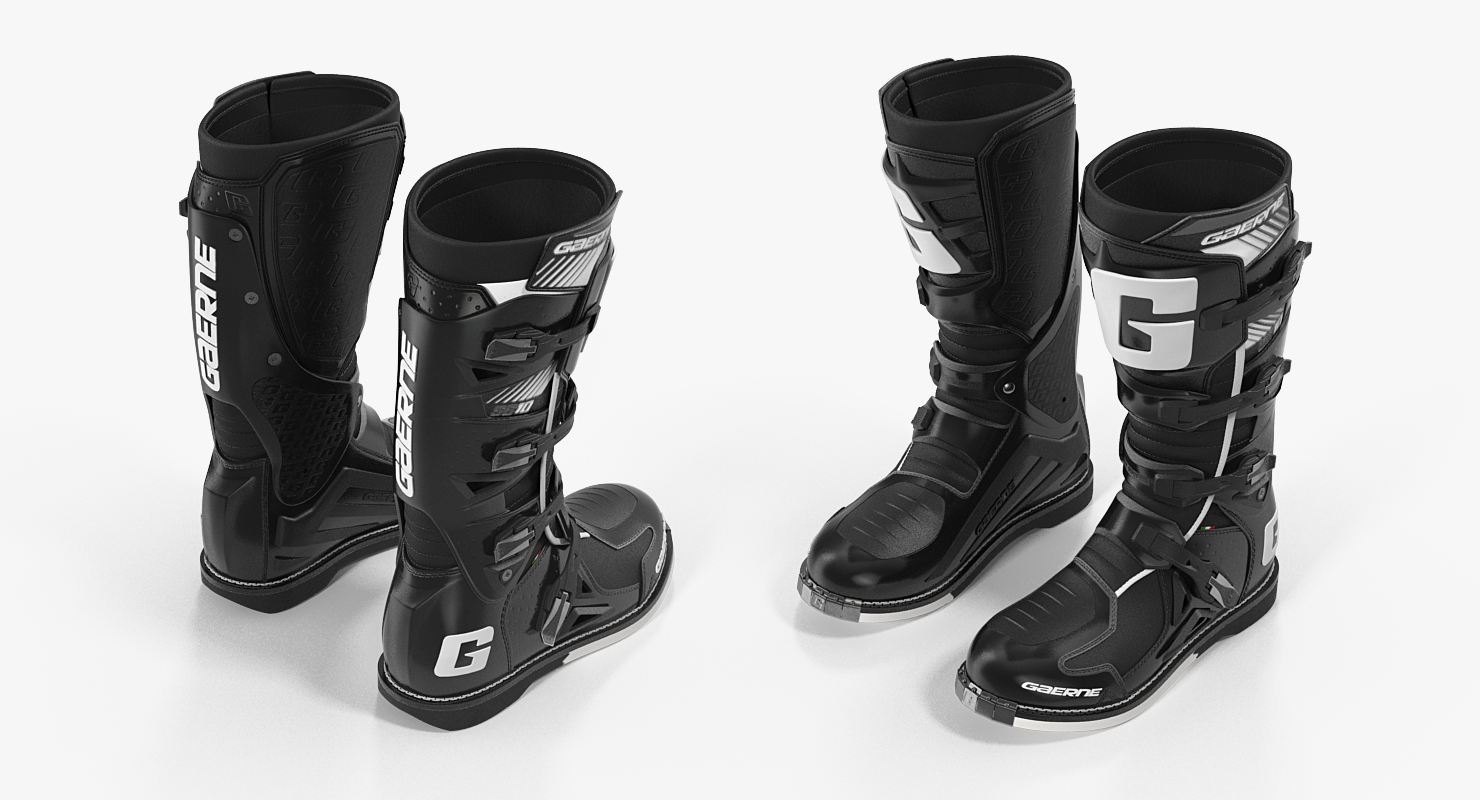 3D Gaerne SG10 Mens Black Motocross Boots model