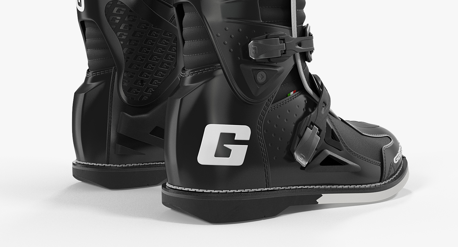3D Gaerne SG10 Mens Black Motocross Boots model