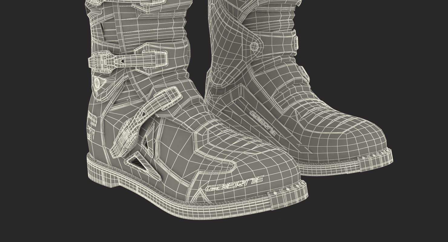 3D Gaerne SG10 Mens Black Motocross Boots model