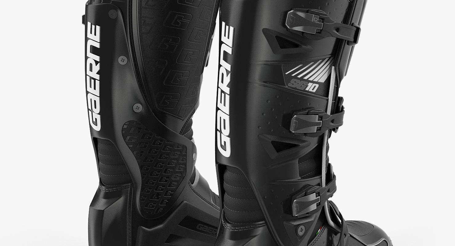 3D Gaerne SG10 Mens Black Motocross Boots model