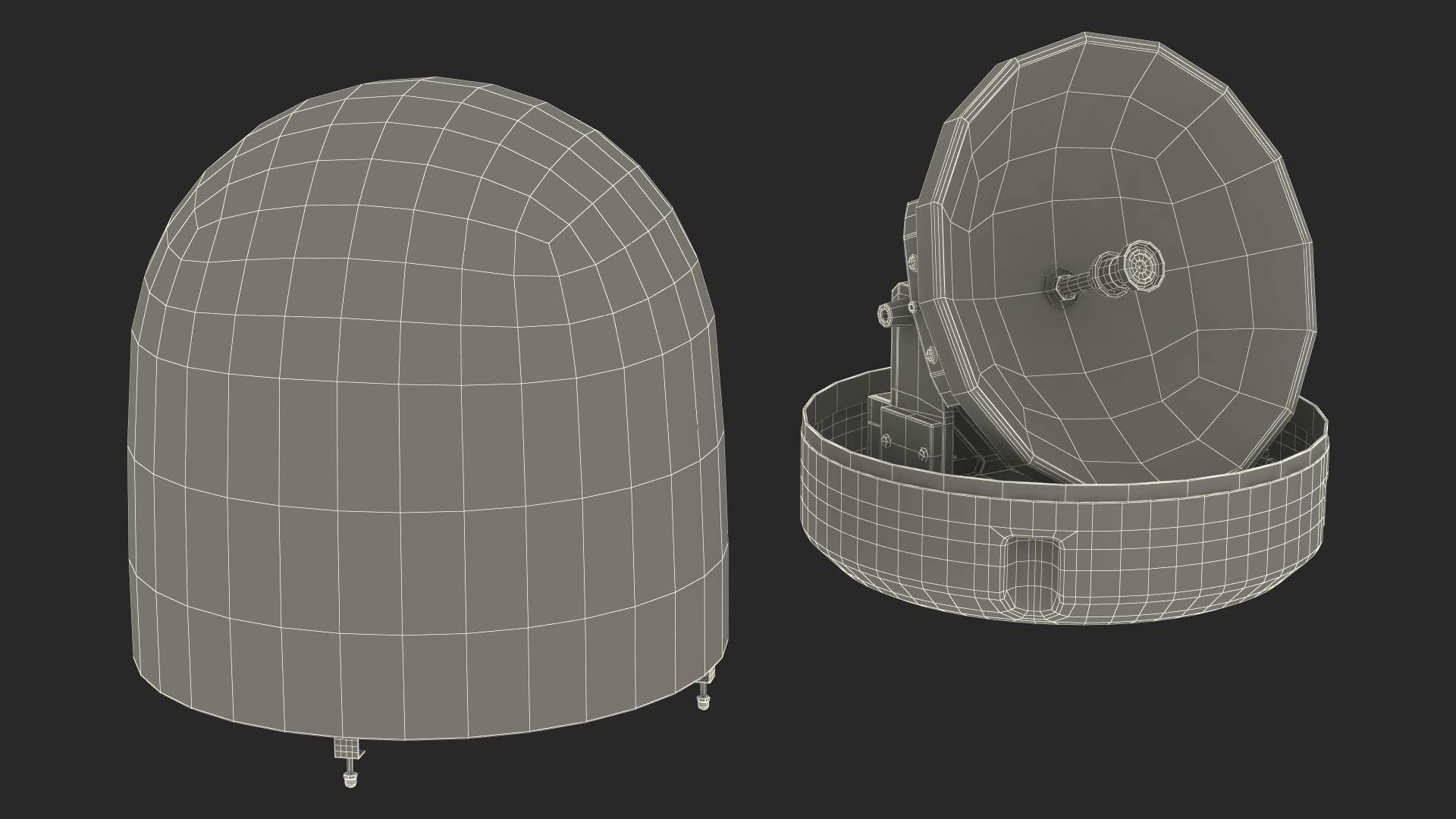 Satellite Antenna Sea Tel Cobham 3D