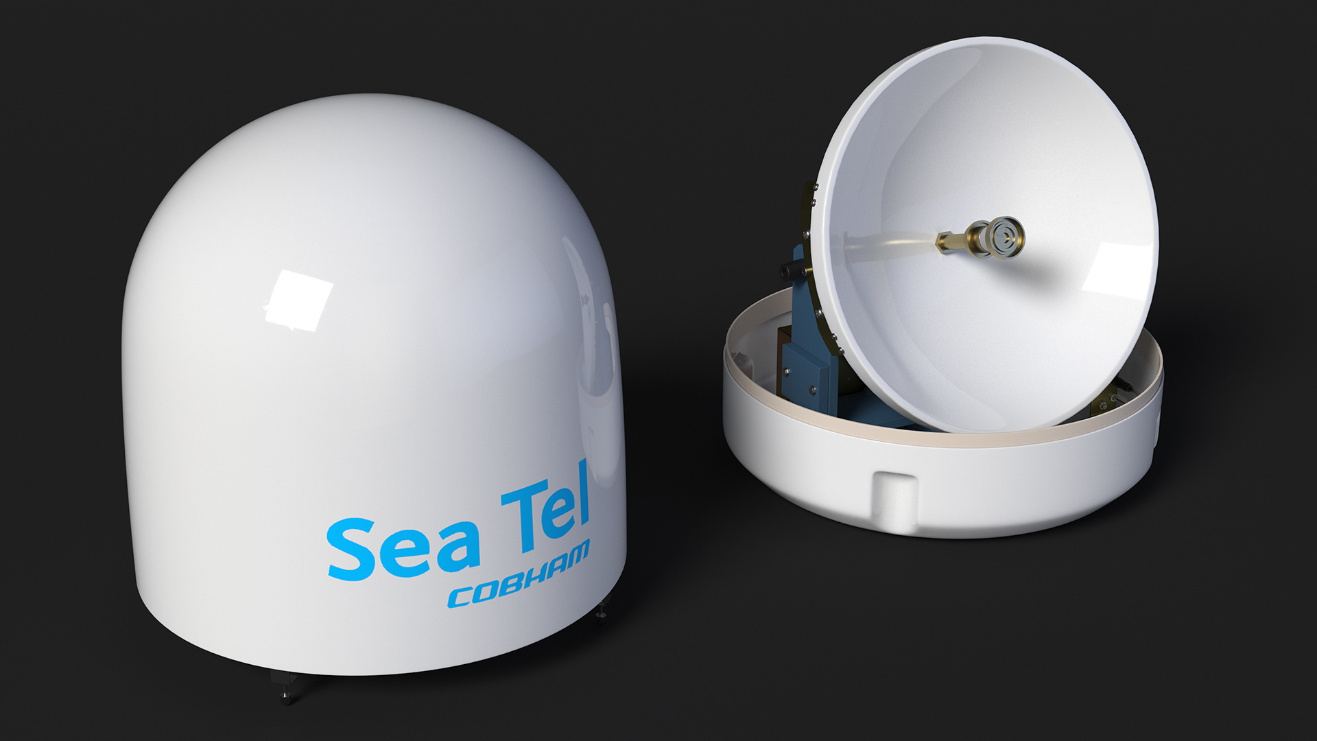 Satellite Antenna Sea Tel Cobham 3D