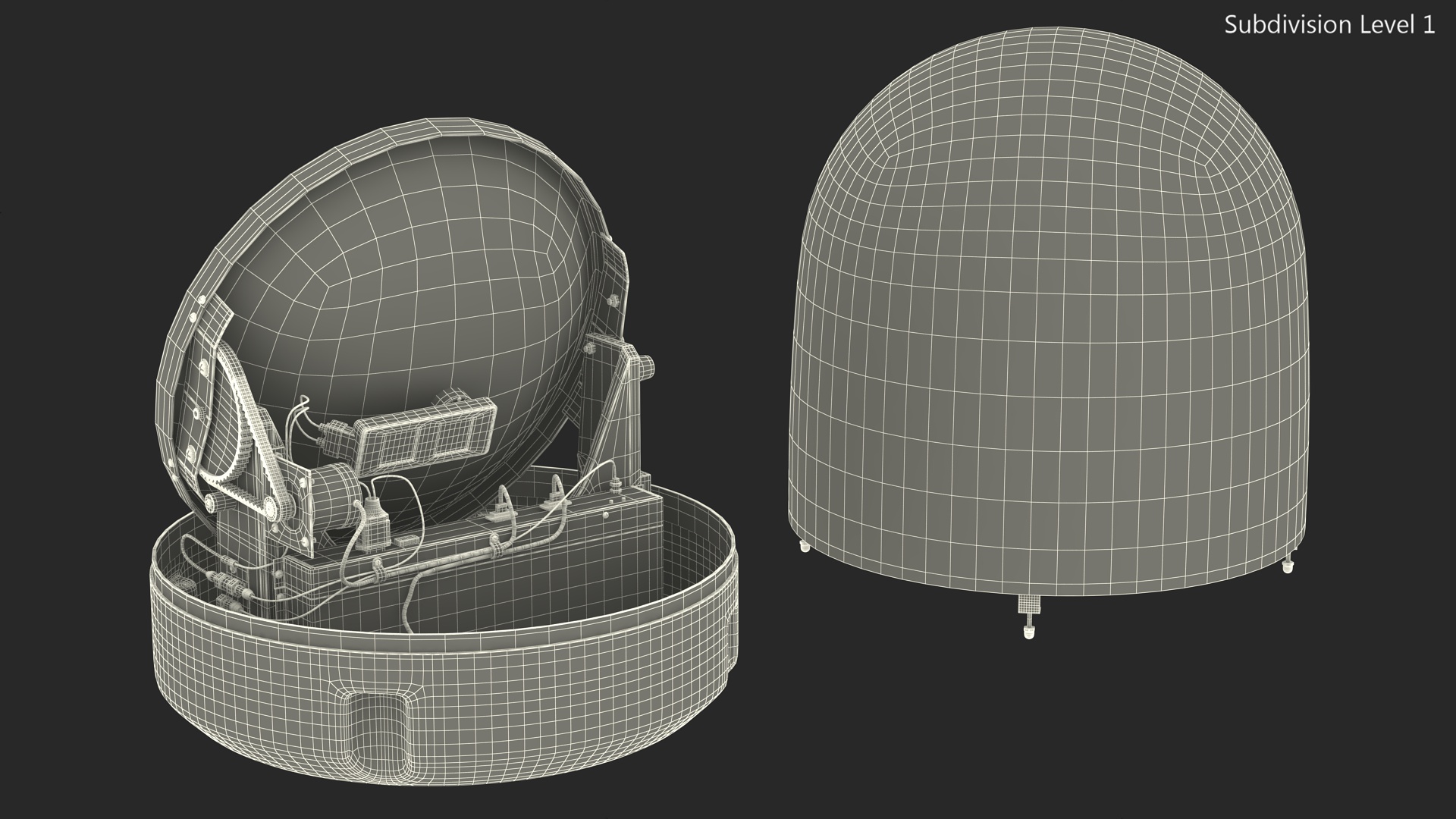Satellite Antenna Sea Tel Cobham 3D