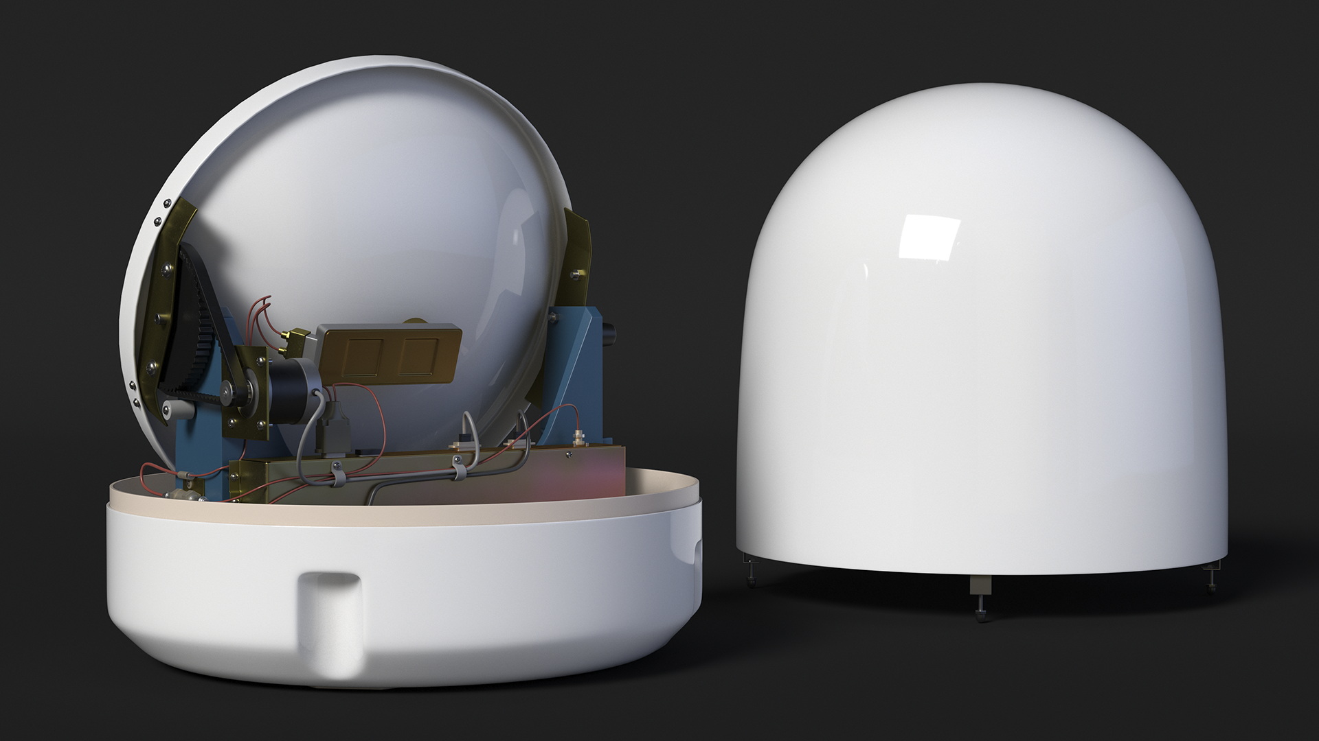 Satellite Antenna Sea Tel Cobham 3D