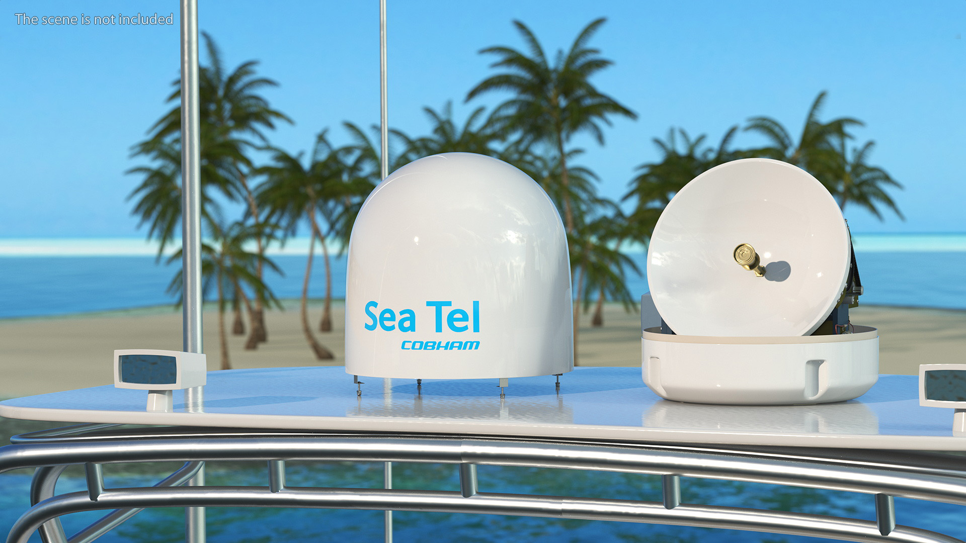 Satellite Antenna Sea Tel Cobham 3D