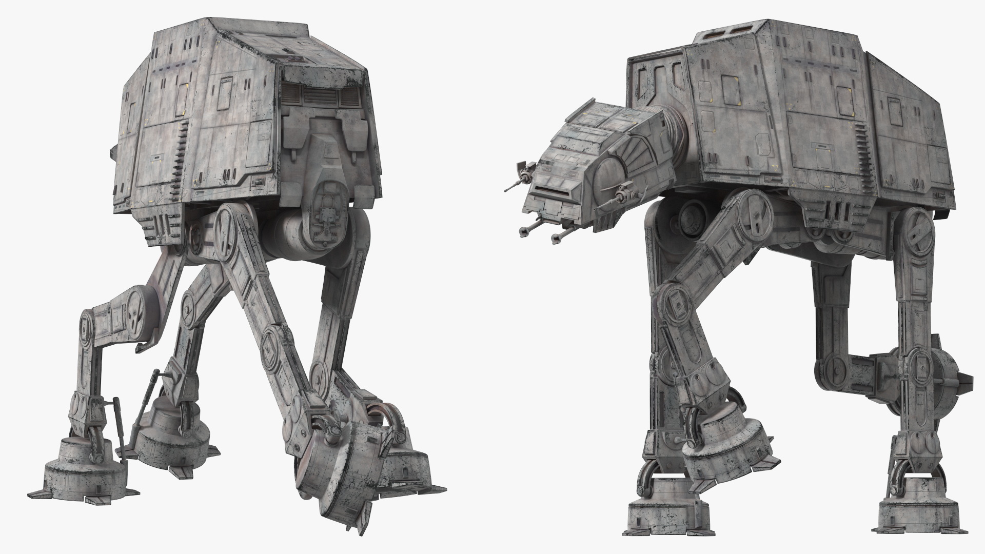 Star Wars AT AT Light Rigged for Maya 3D