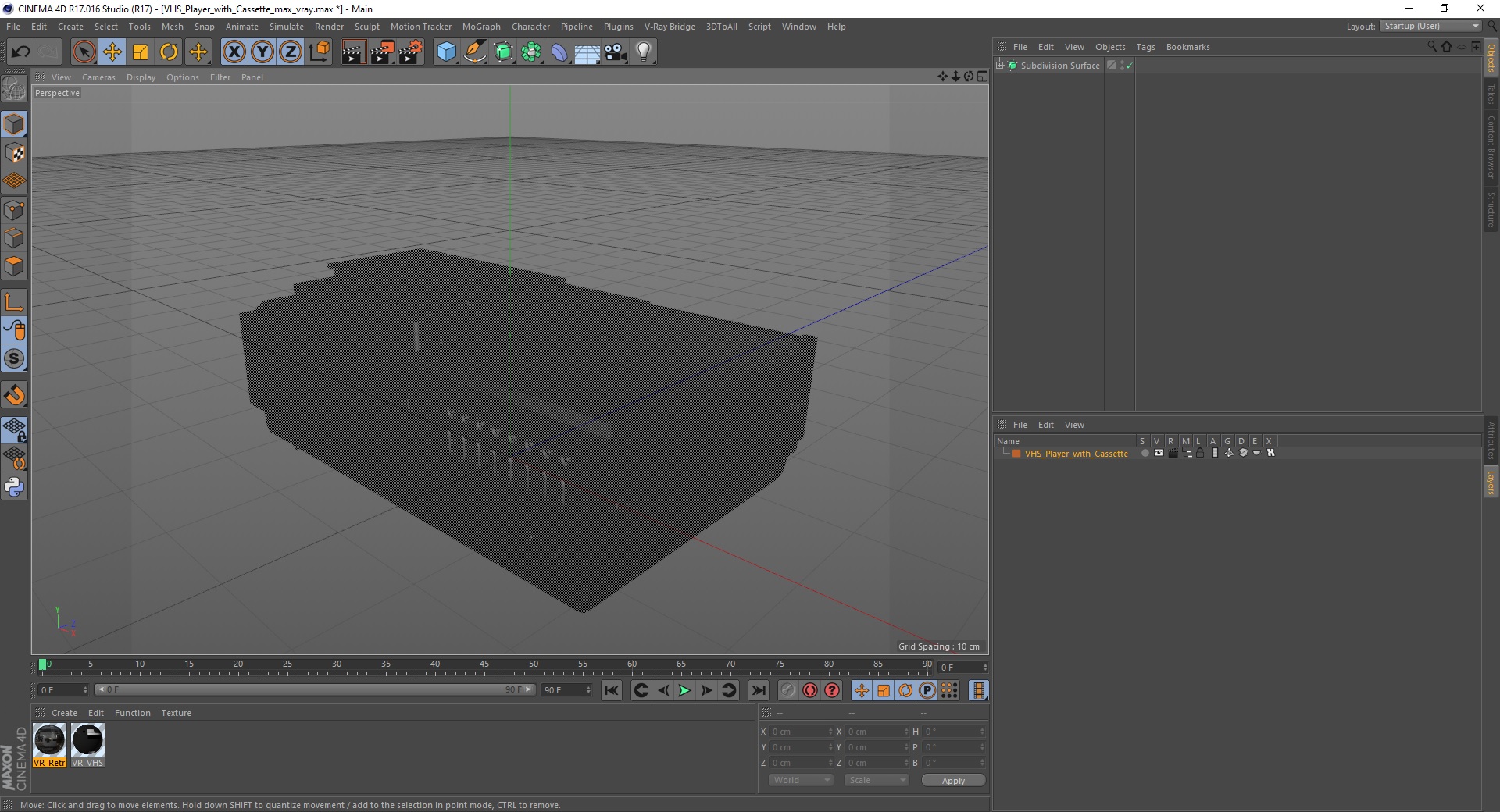 VHS Player with Cassette 3D model