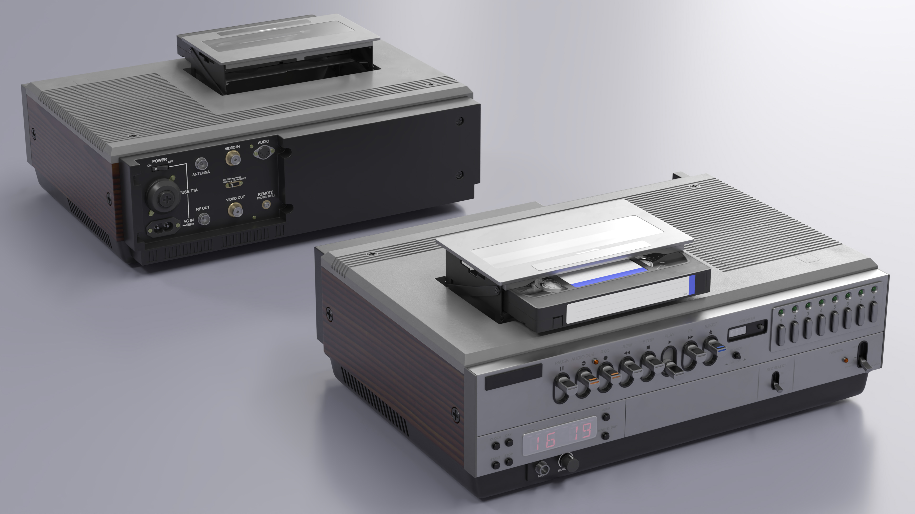 VHS Player with Cassette 3D model