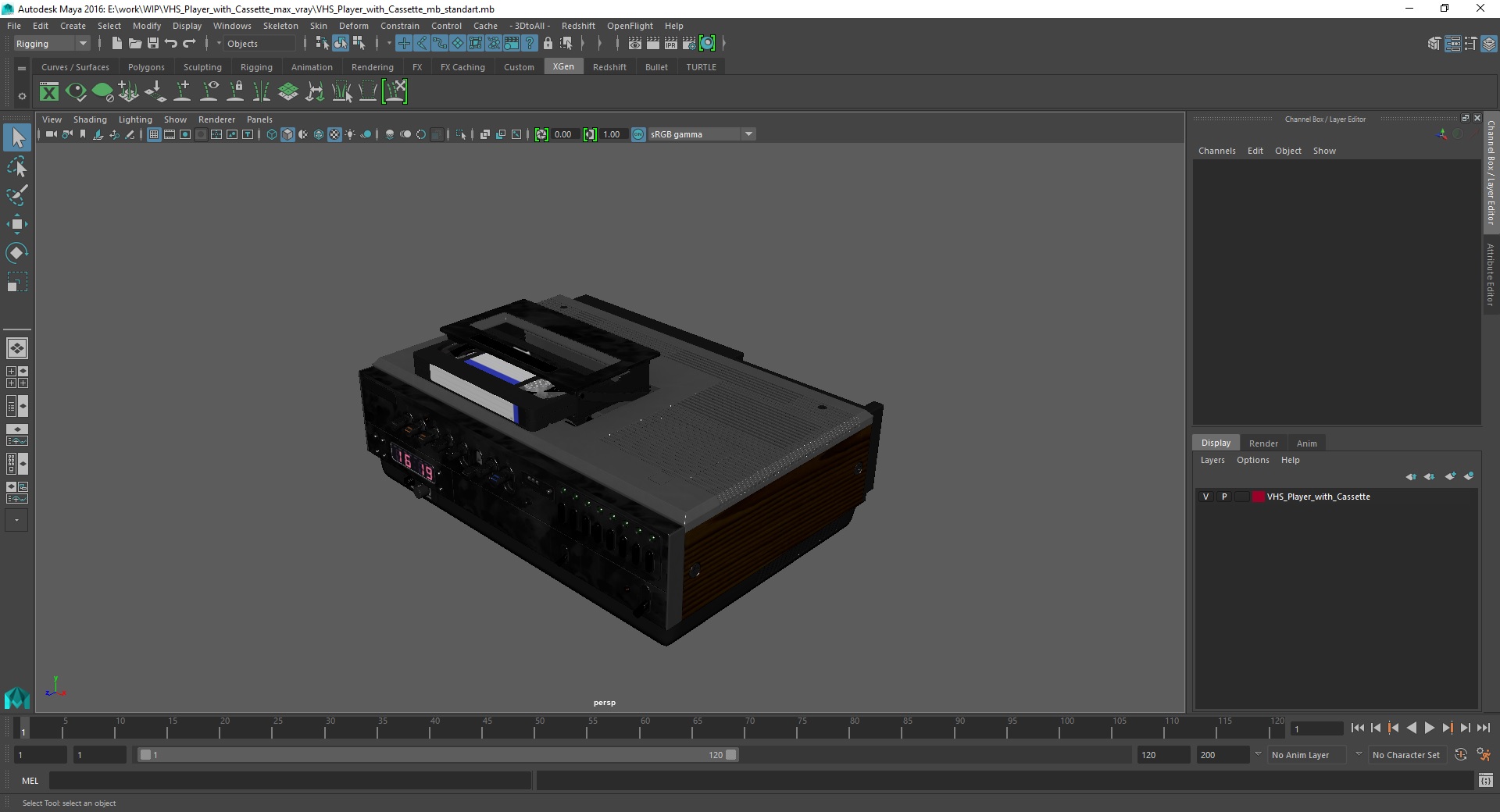 VHS Player with Cassette 3D model