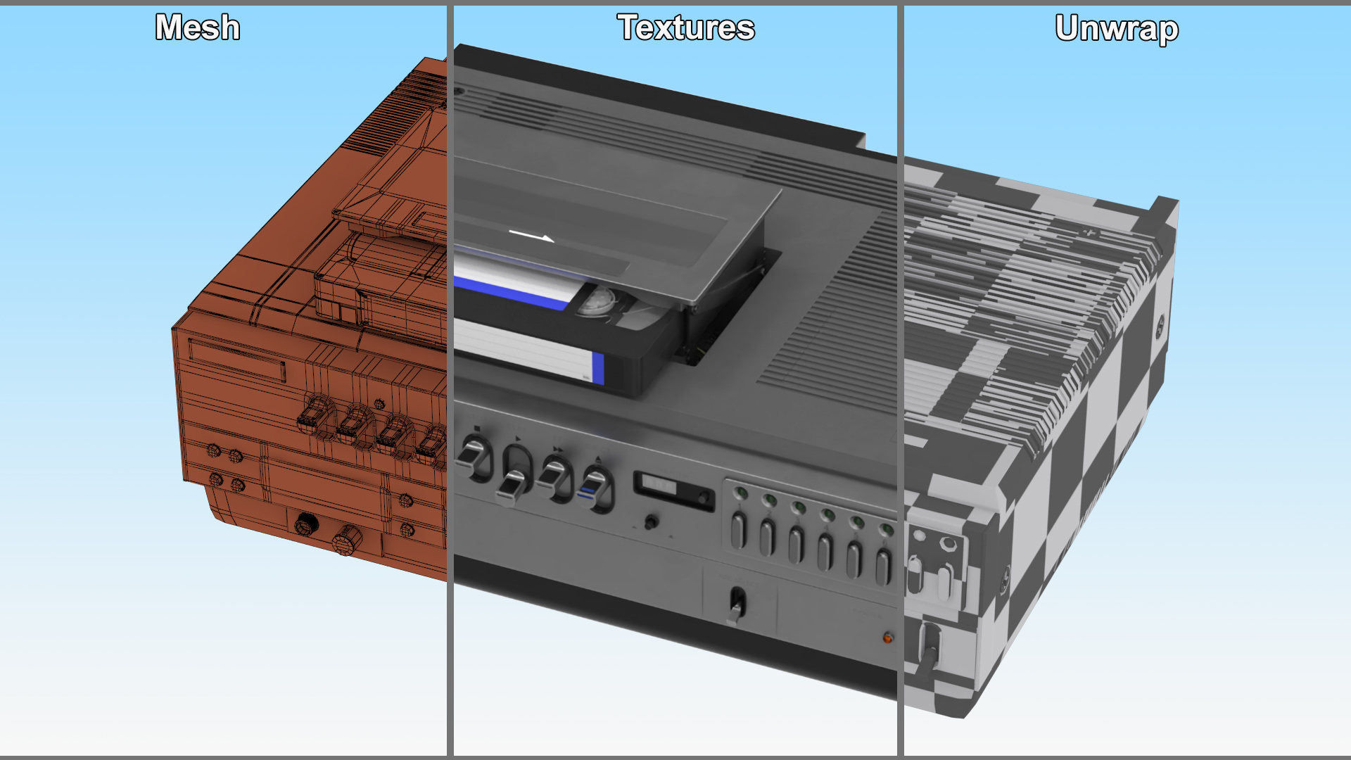 VHS Player with Cassette 3D model