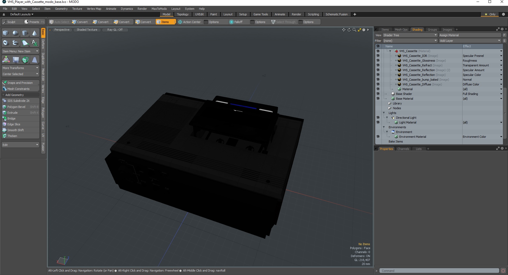 VHS Player with Cassette 3D model