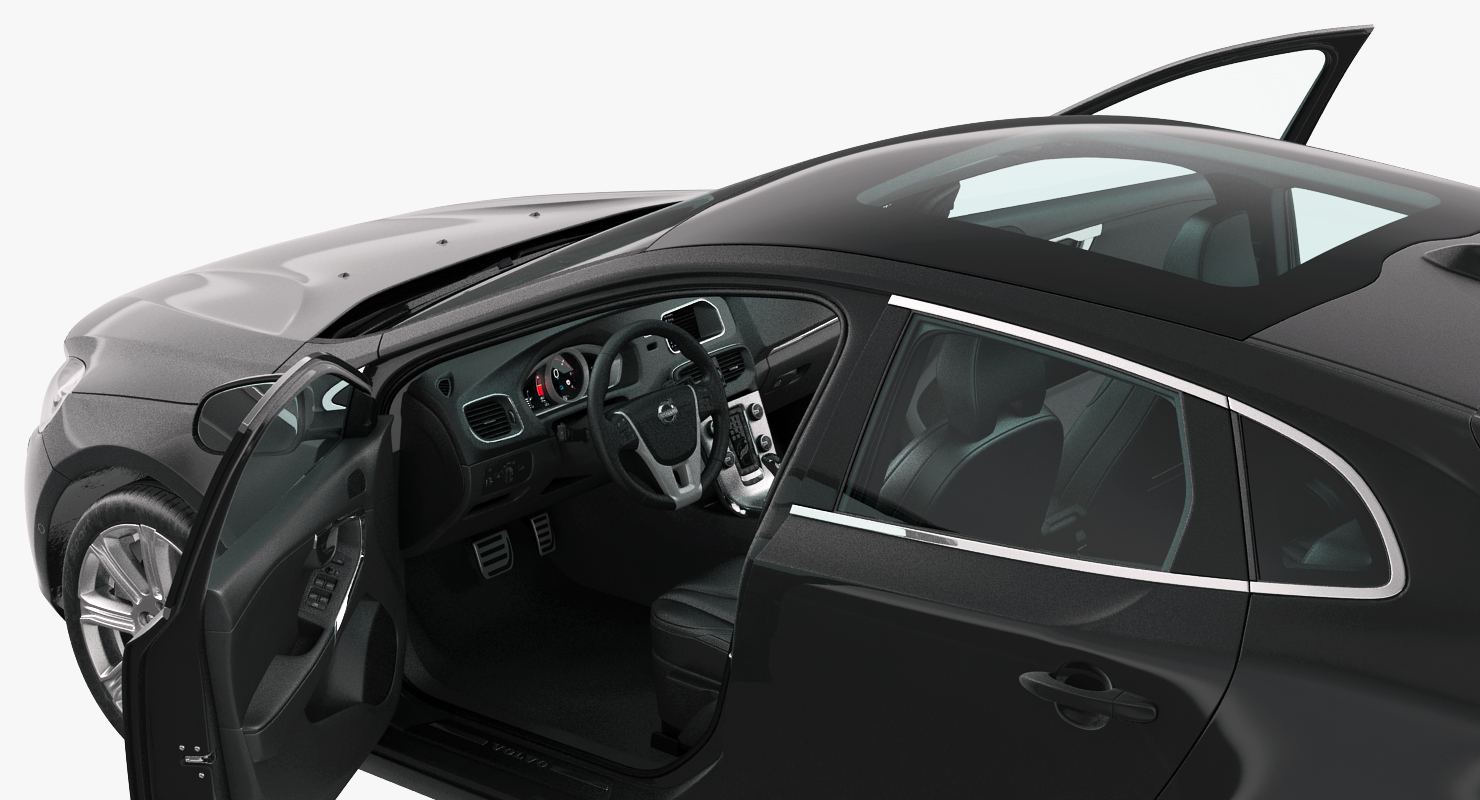 3D Volvo V40 Hatchback Rigged