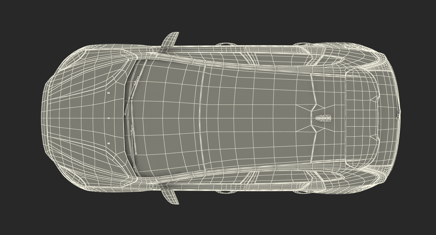 3D Volvo V40 Hatchback Rigged