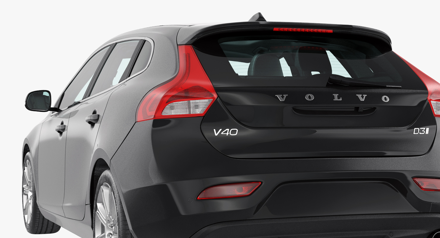 3D Volvo V40 Hatchback Rigged
