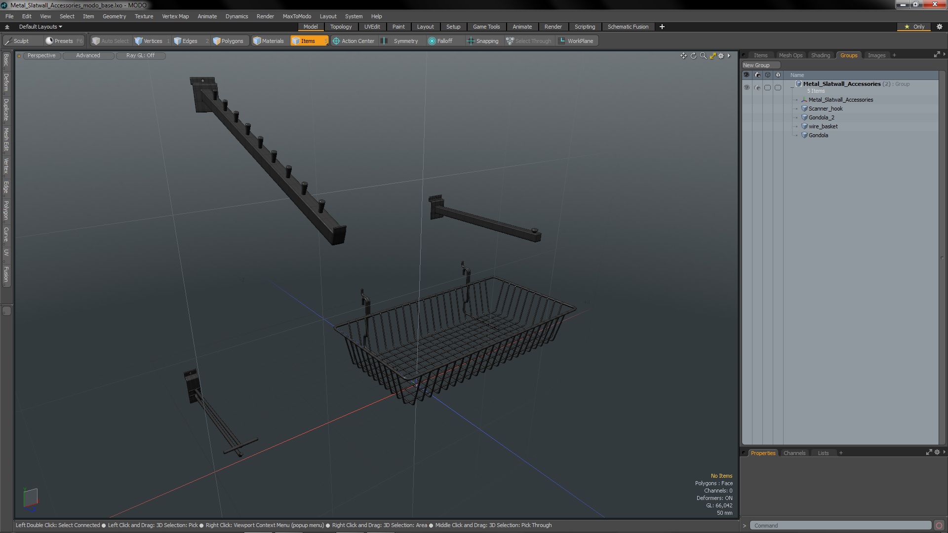 3D Metal Slatwall Accessories