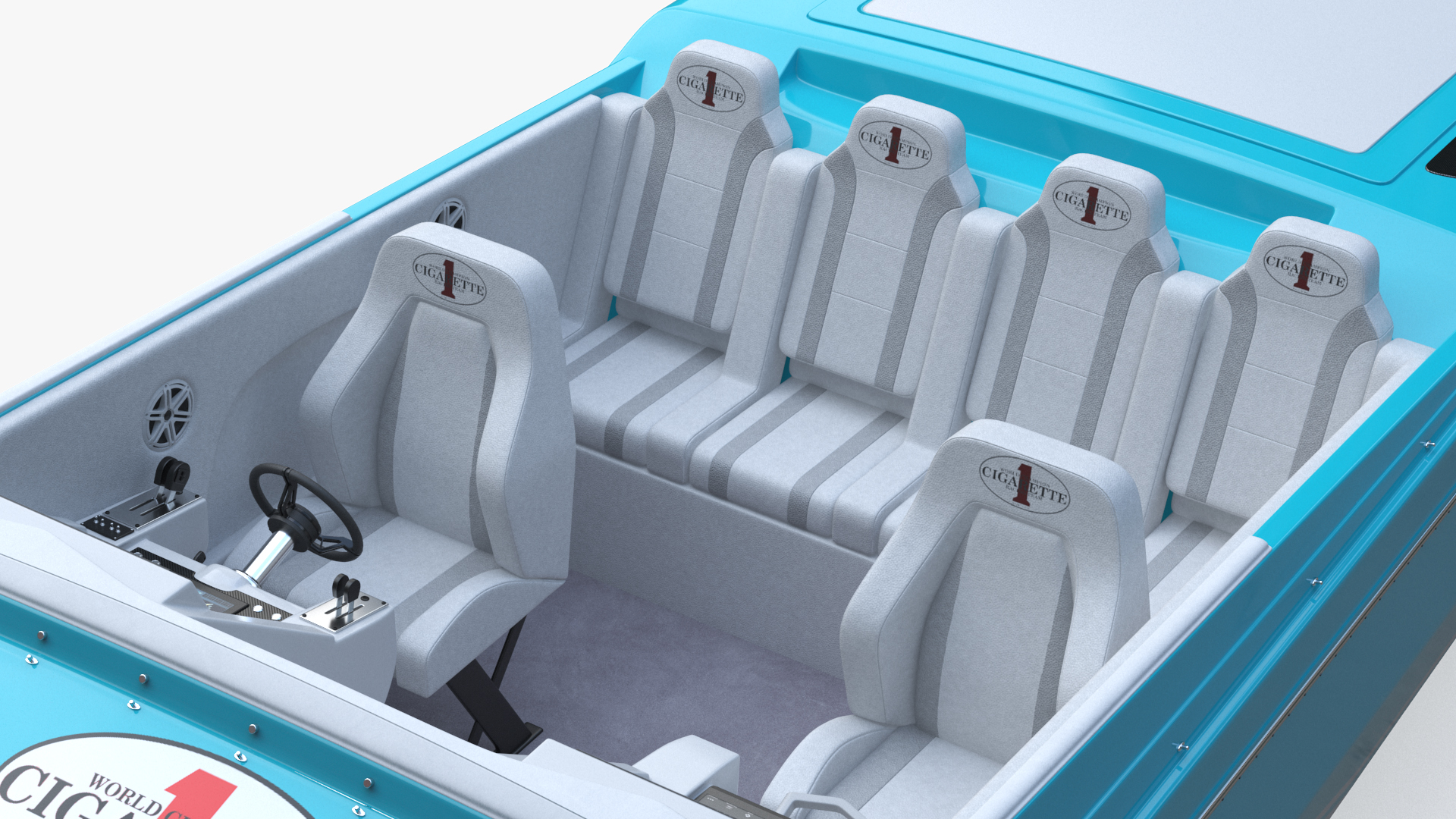3D CigaretteBoat515 Blue