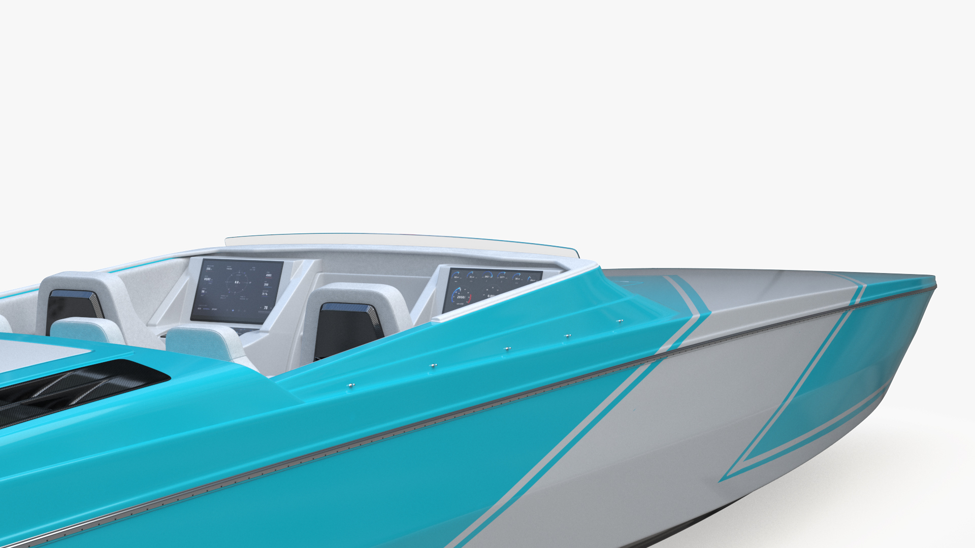 3D CigaretteBoat515 Blue