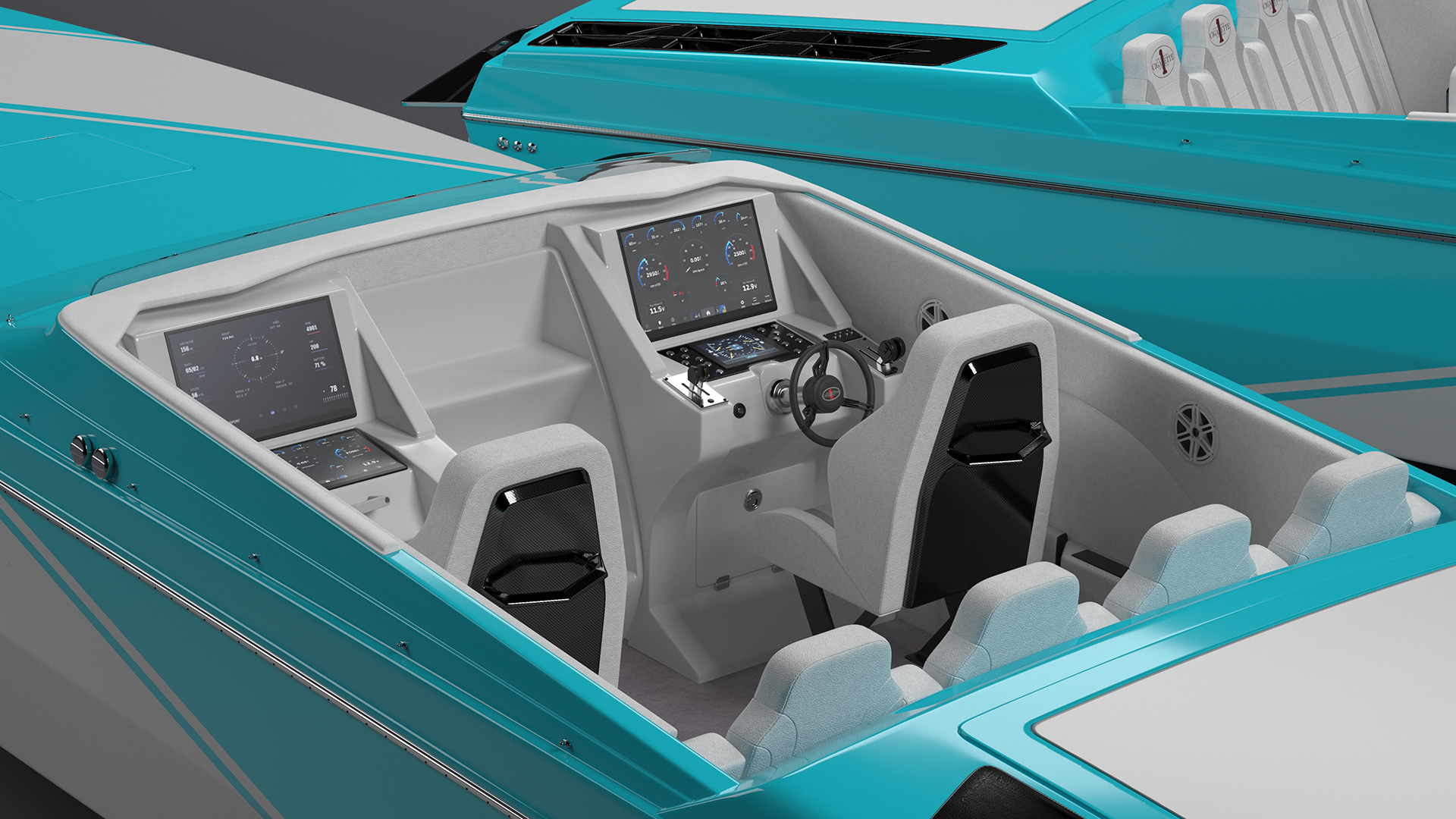 3D CigaretteBoat515 Blue