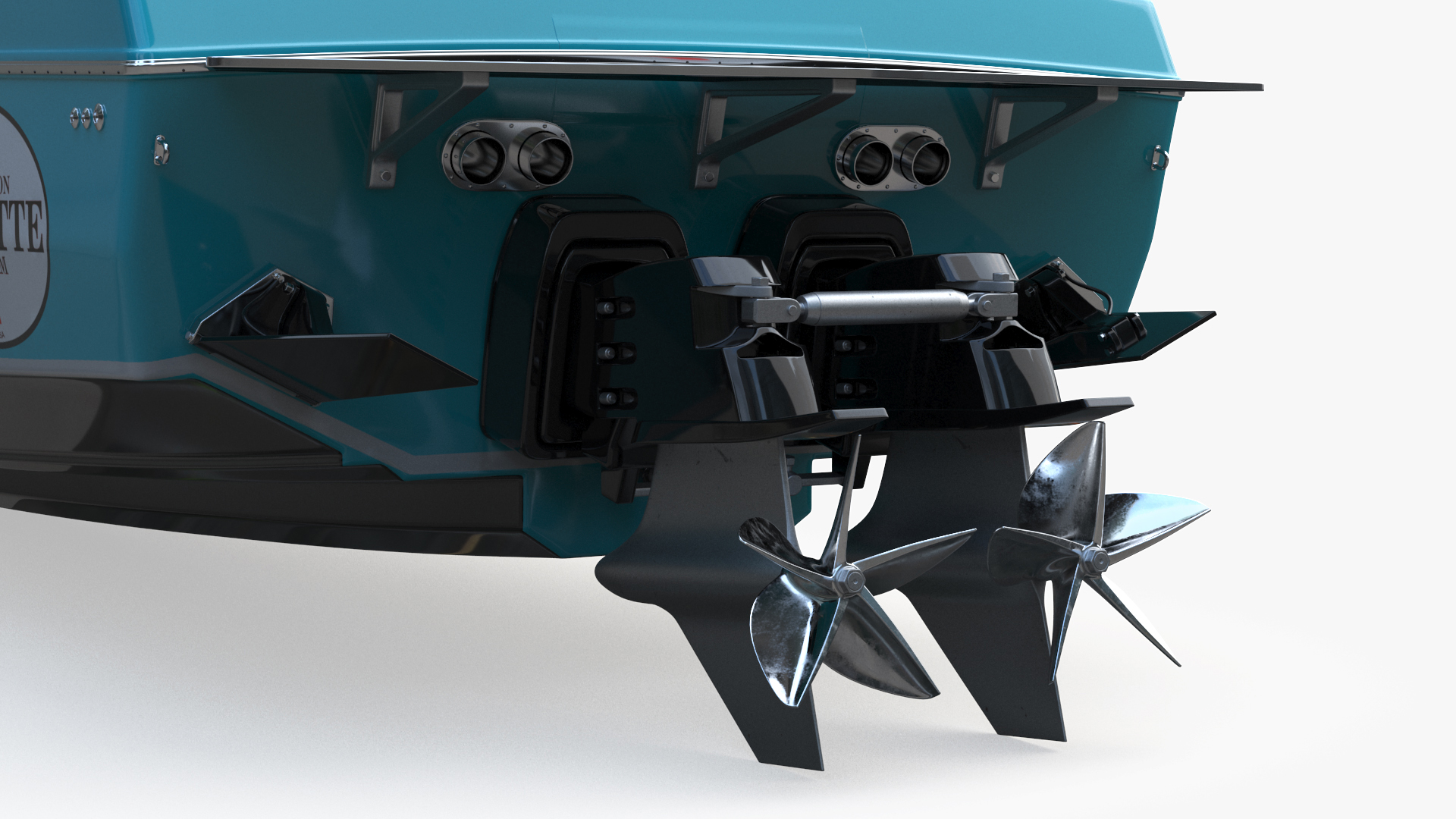 3D CigaretteBoat515 Blue