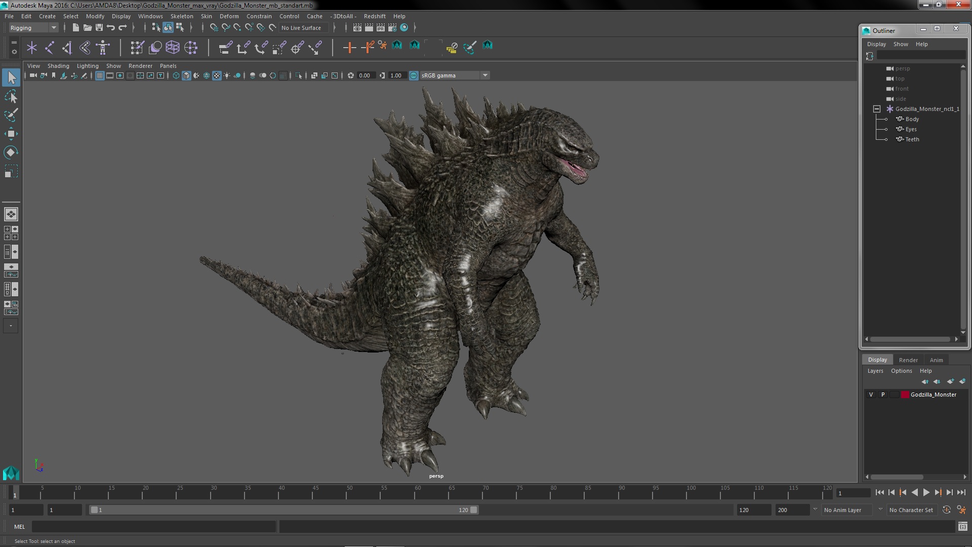 3D Godzilla Monster