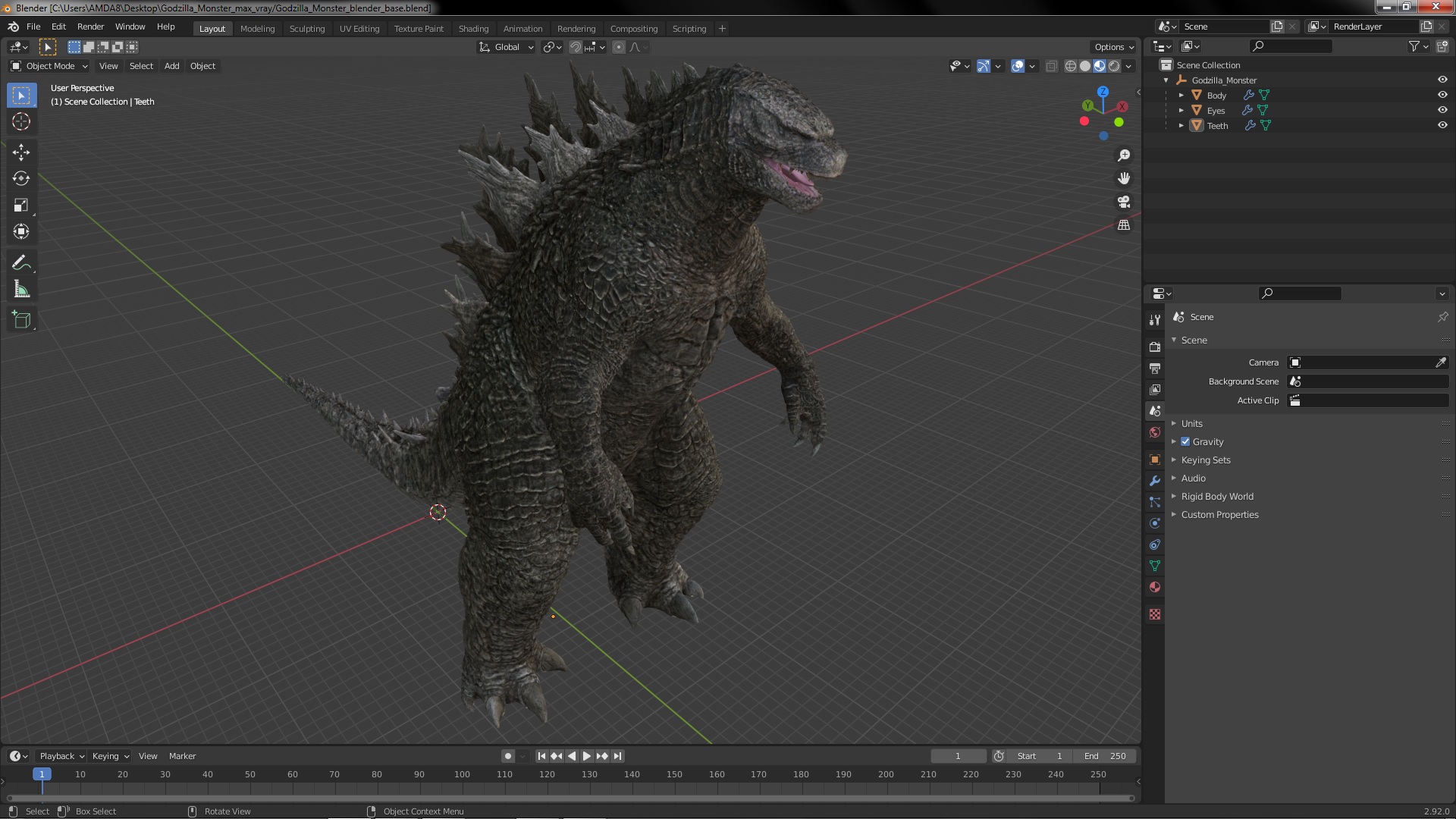 3D Godzilla Monster