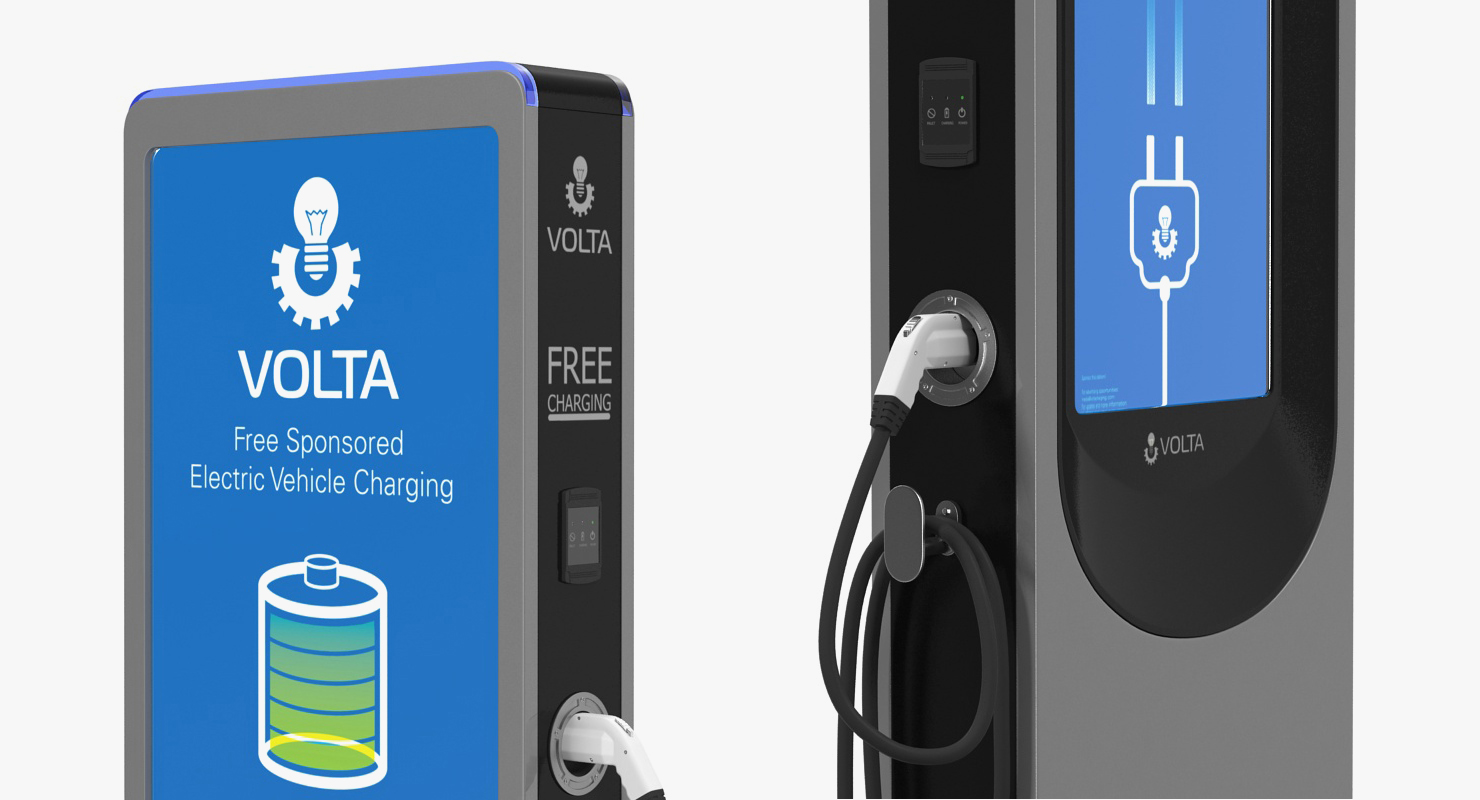 Electric Car Charging Station 3D model