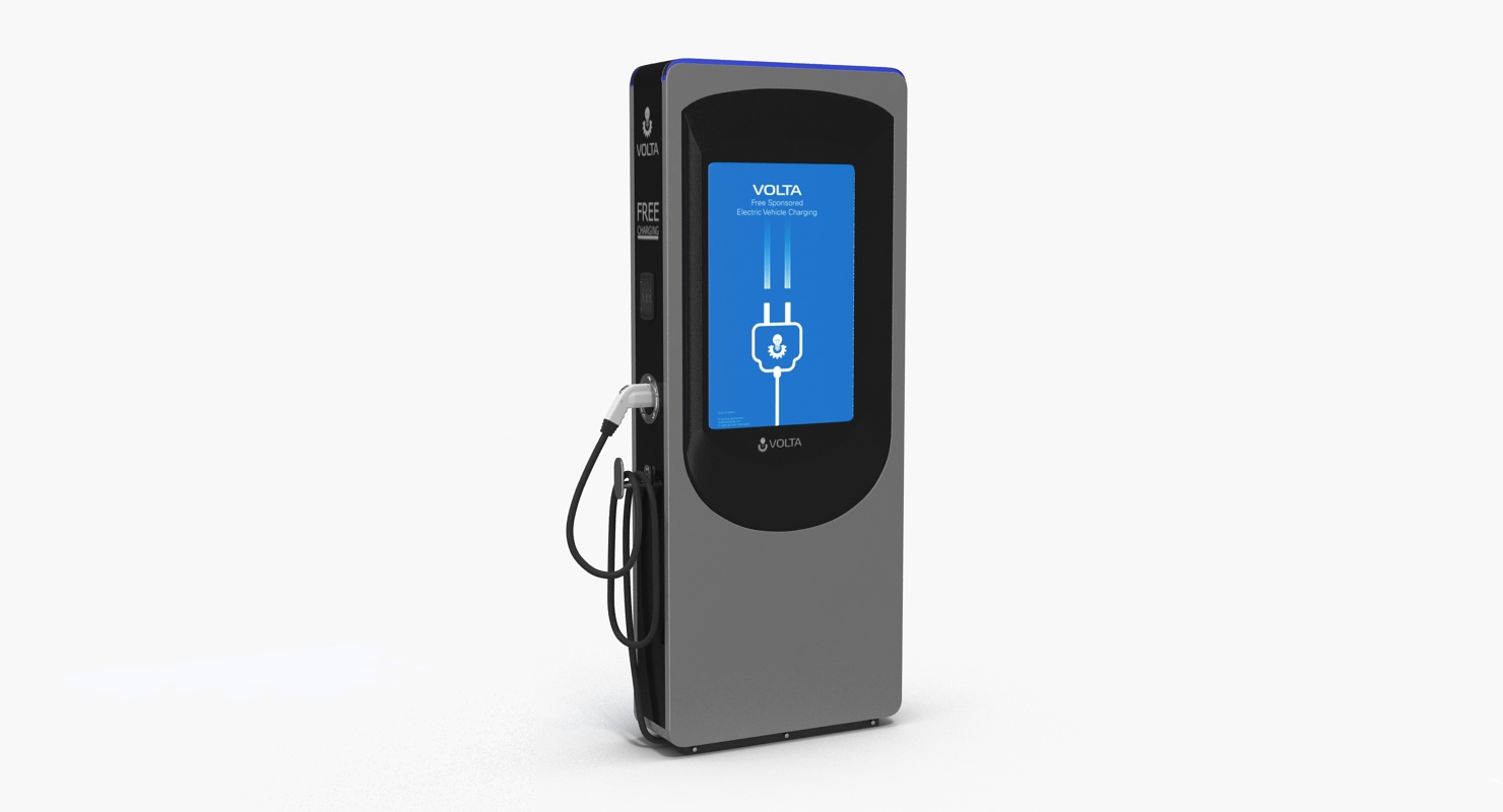 Electric Car Charging Station 3D model