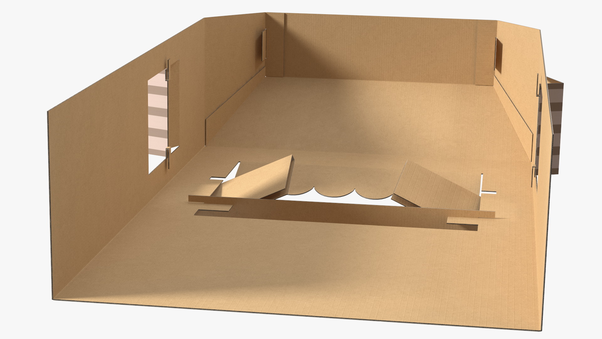 3D Coffee Booth Cardboard Stand model