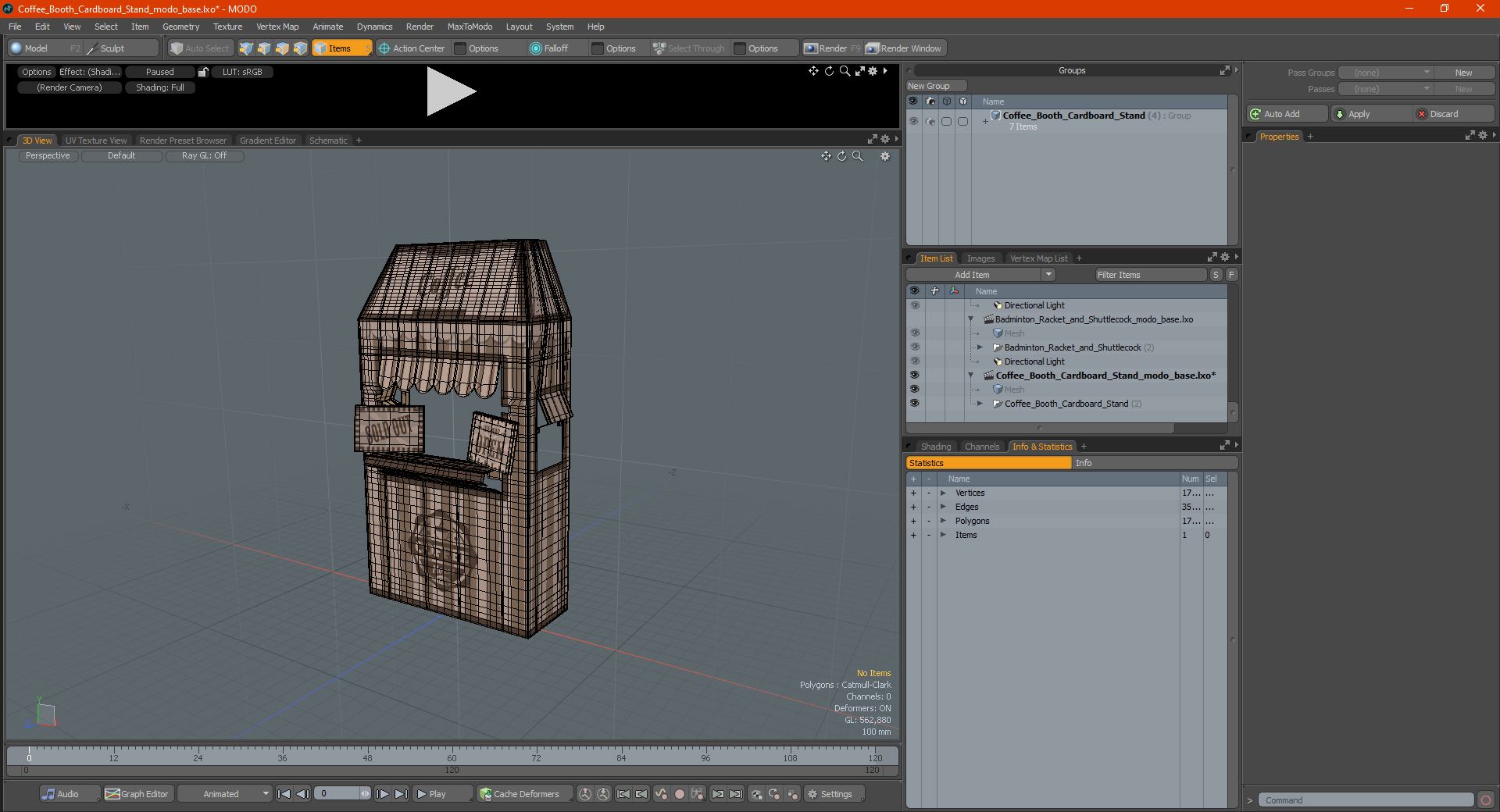 3D Coffee Booth Cardboard Stand model