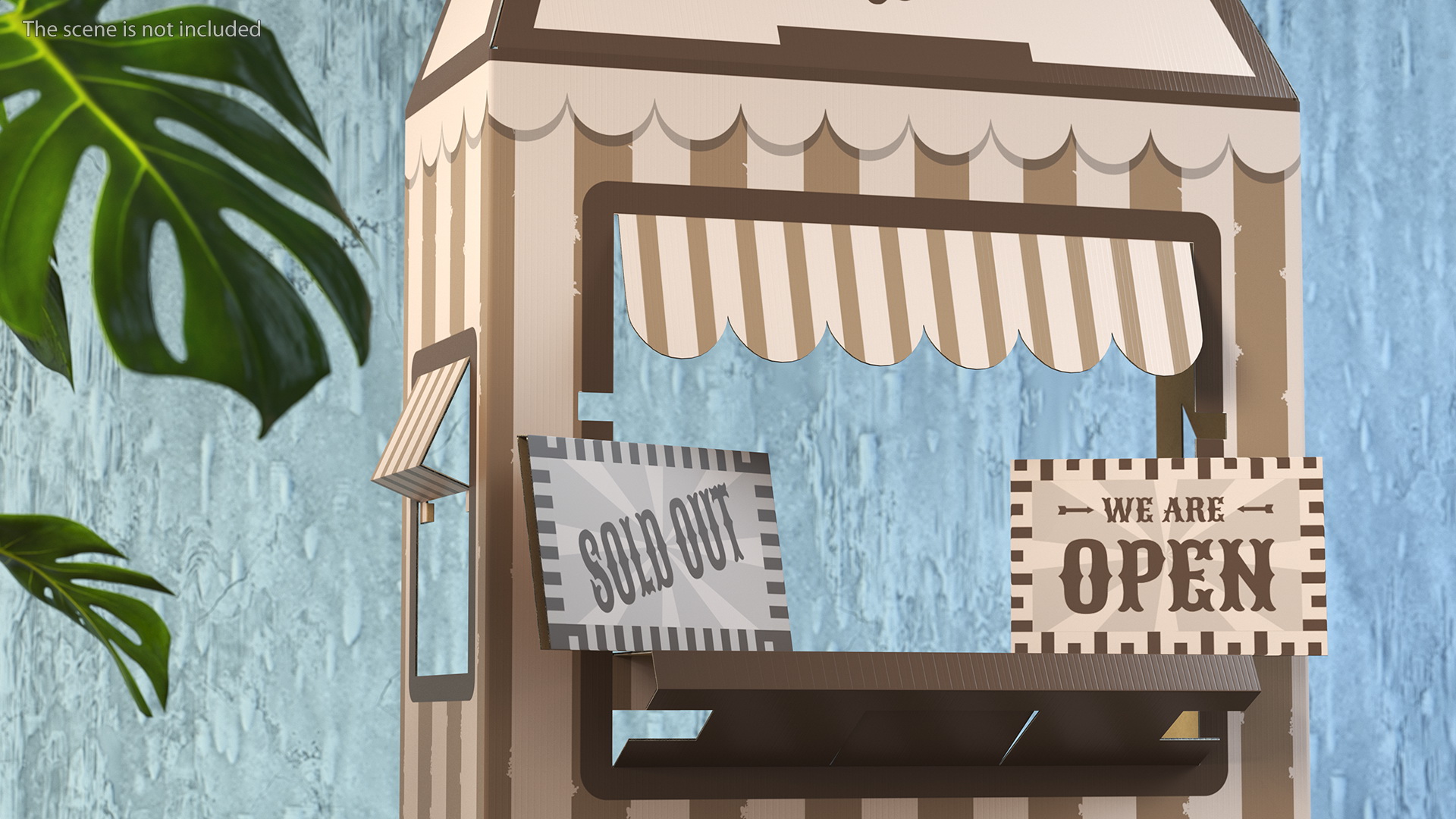 3D Coffee Booth Cardboard Stand model