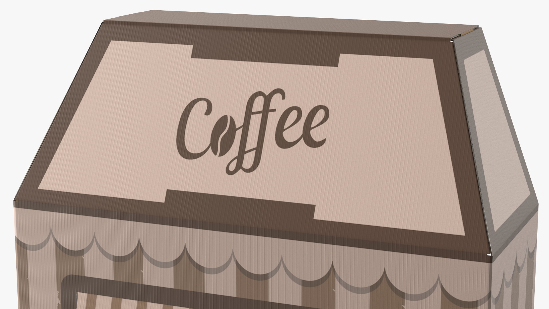 3D Coffee Booth Cardboard Stand model