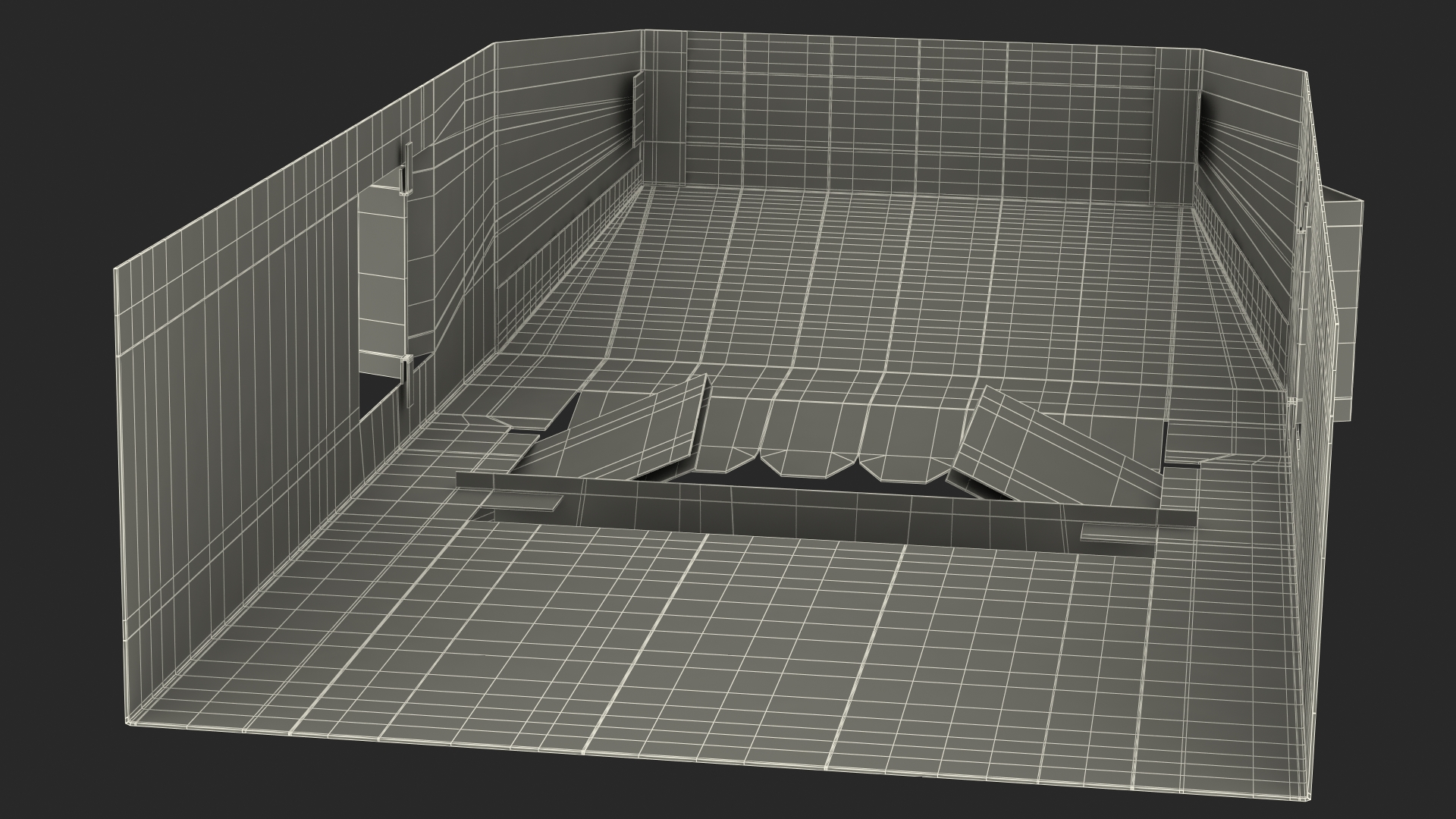 3D Coffee Booth Cardboard Stand model