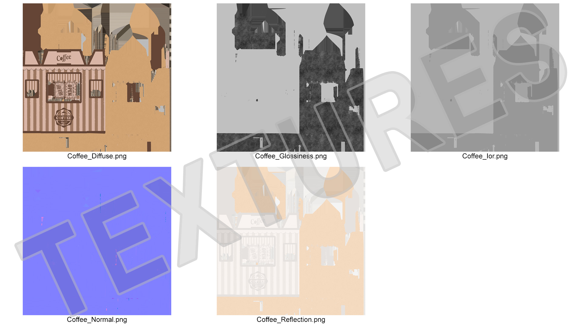 3D Coffee Booth Cardboard Stand model