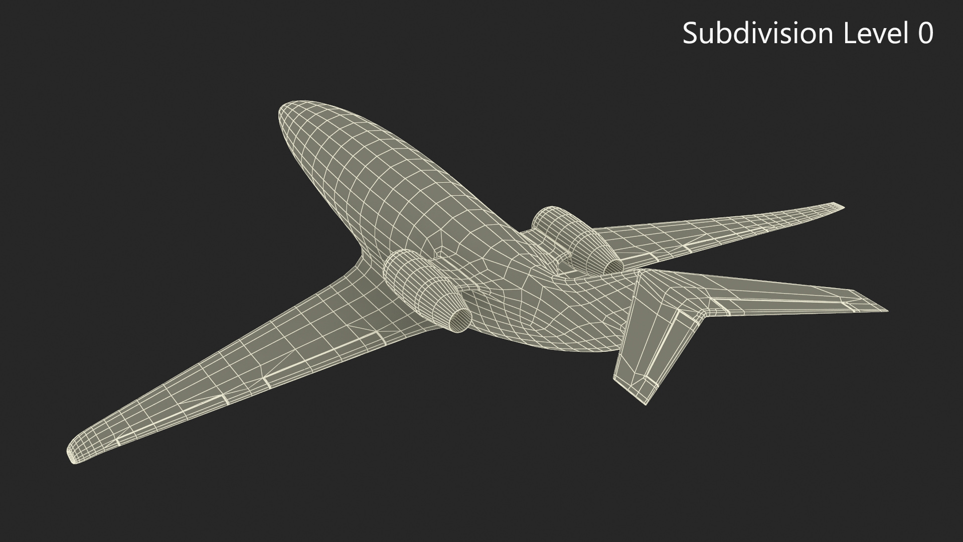 Futuristic Business Jet Red 3D