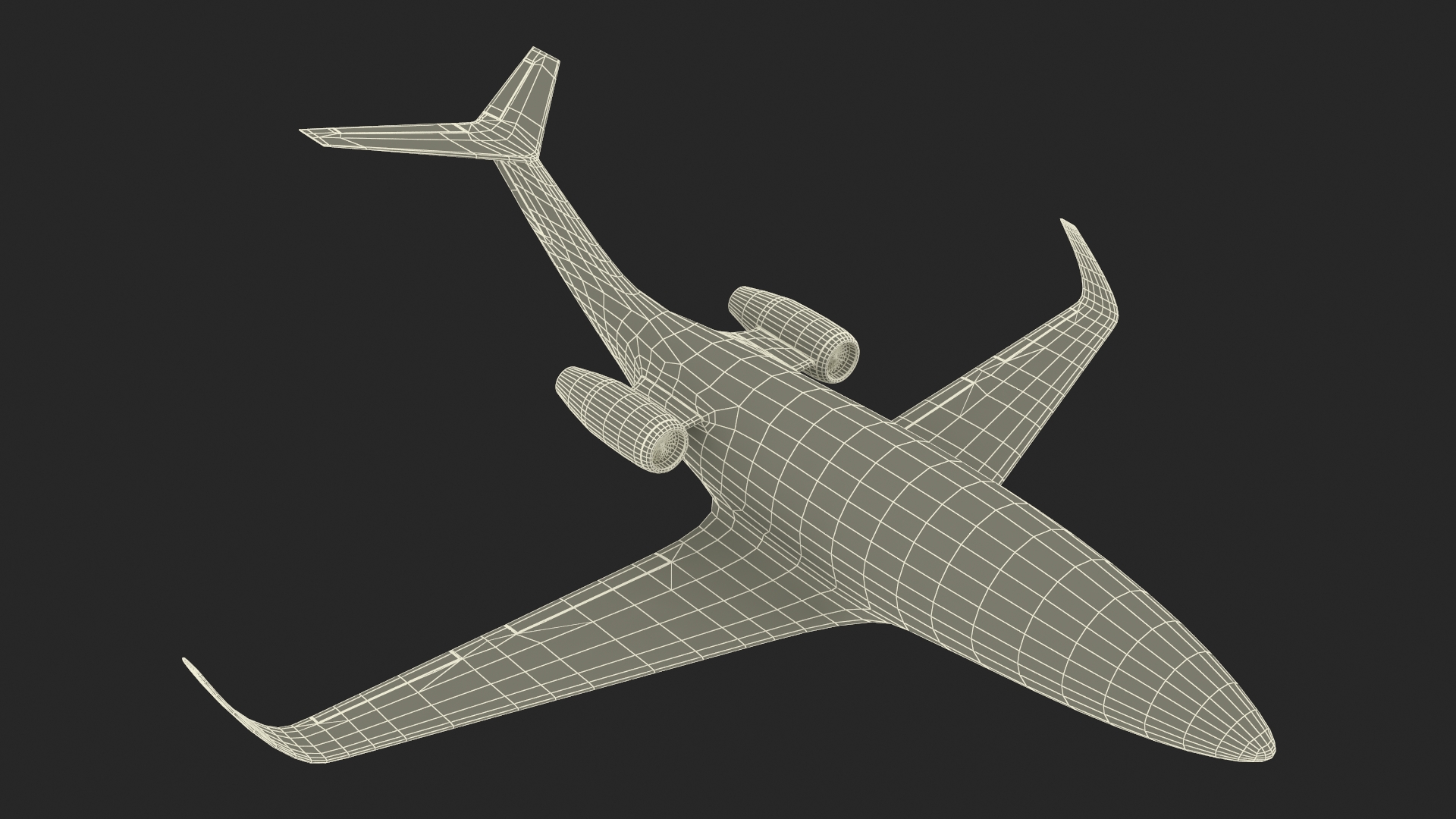 Futuristic Business Jet Red 3D