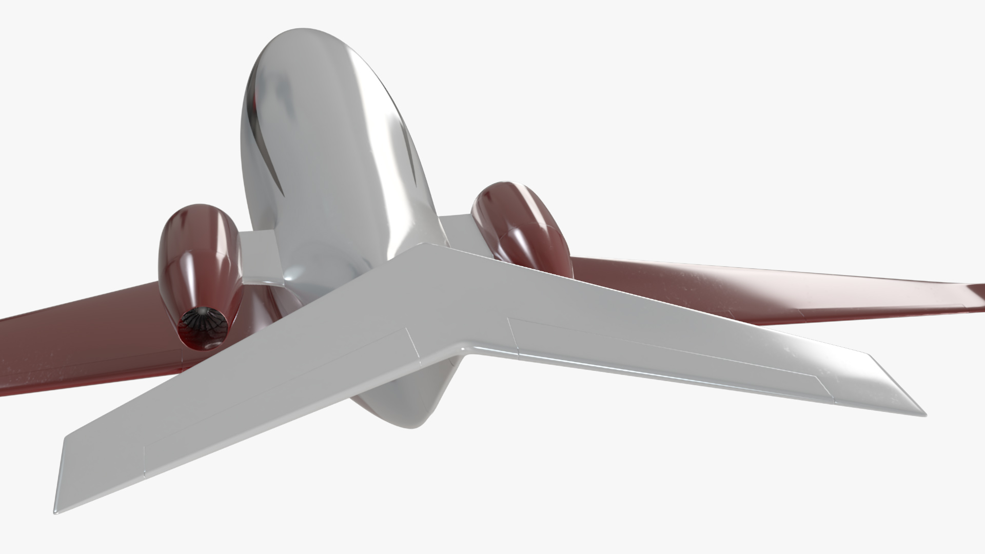 Futuristic Business Jet Red 3D