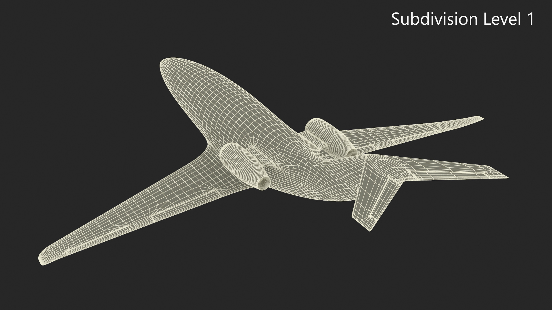 Futuristic Business Jet Red 3D